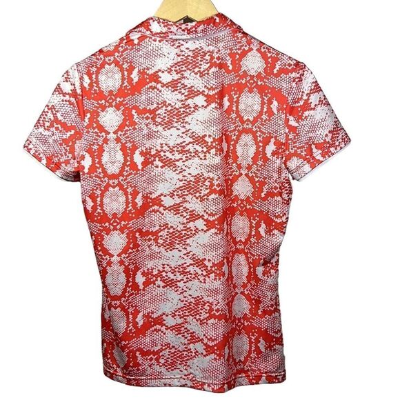 NVO Sport Women’s Short Sleeve Golf/Athletic Polo Shirt Orange/White Size Small - Picture 6 of 9